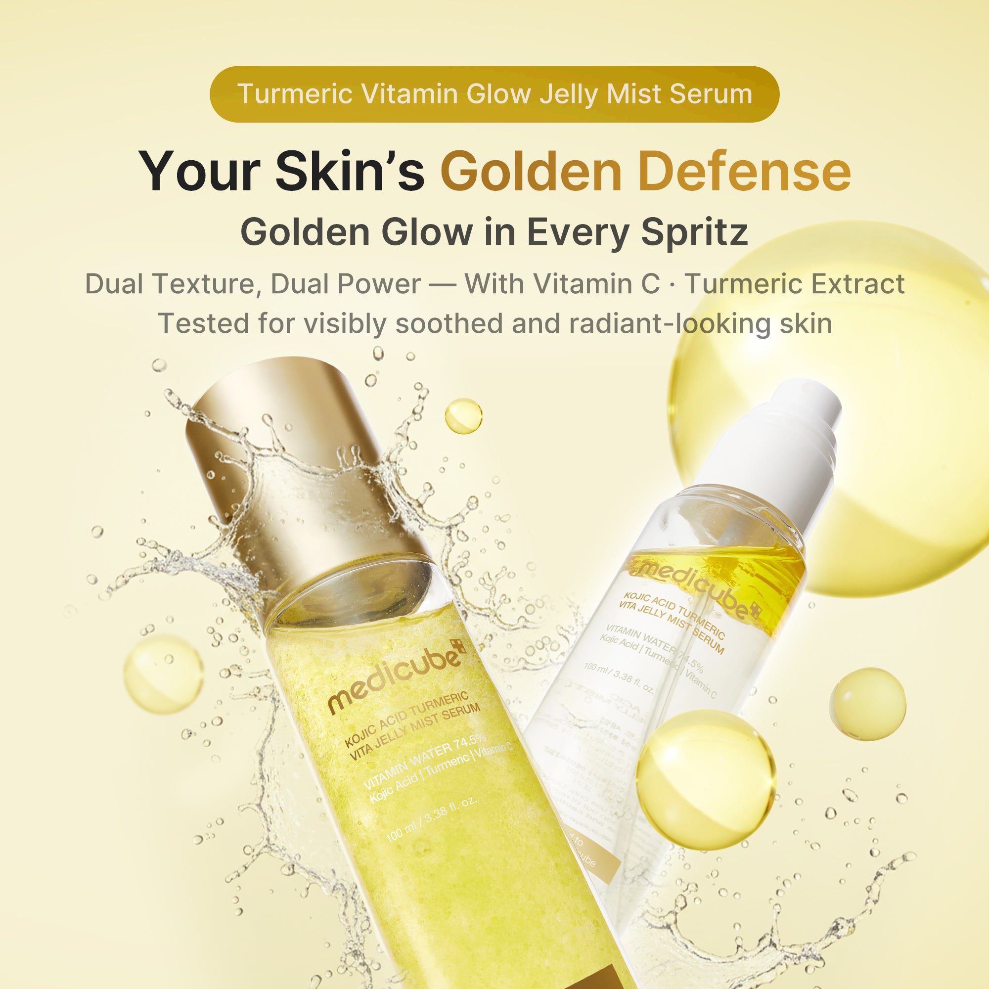 Kojic Acid Turmeric Vitamin Gold Jelly Mist Serum - Image 2