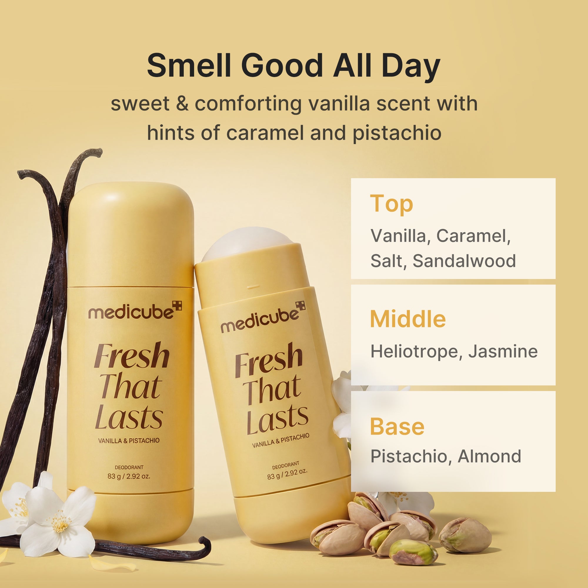 Kojic Acid Brightening Deodorant (Vanilla & Pistachio) - Image 4
